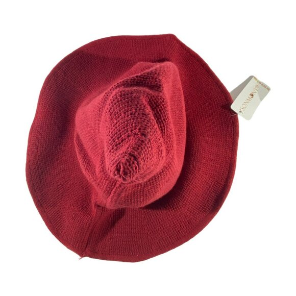 Modern Witch Hat NWT Deep Red + Moon Hair Clip Silvertone w/Stone Pendant NWOT - Picture 10 of 16